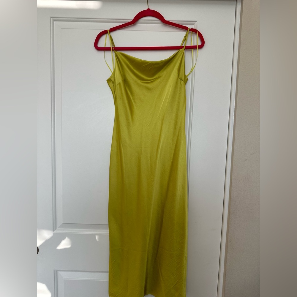 Satin Midi Slip Dress